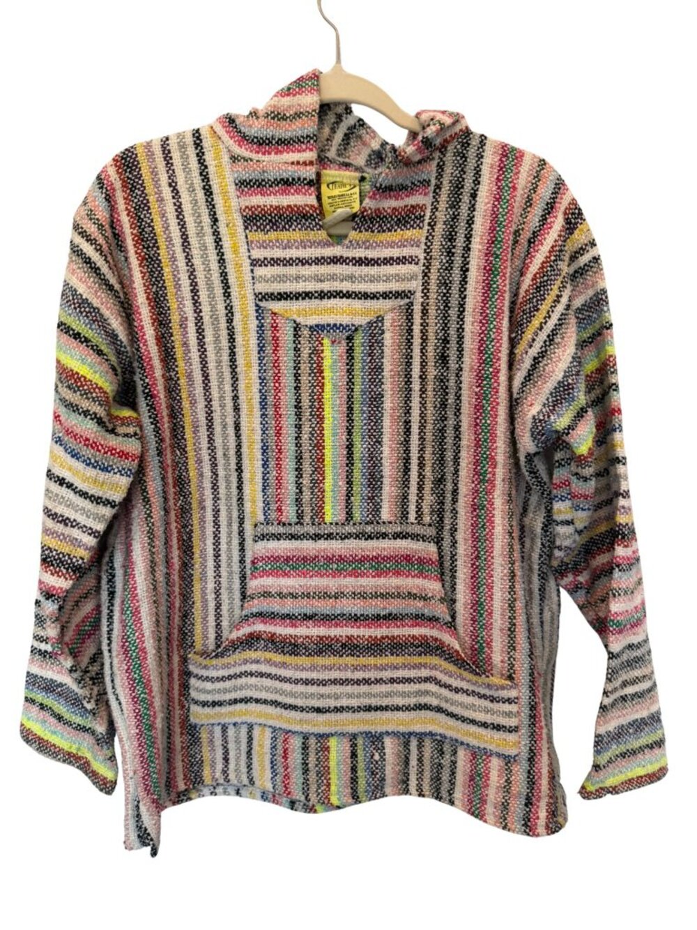 Franks Mexican Baja Hoodie Multicolor Striped Drug Rug Adult M